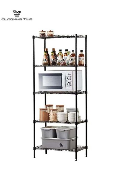 BLOOMING TIME 5-Layer Storage Rack Without Wheels, Suitable For Kitchen, Balc...