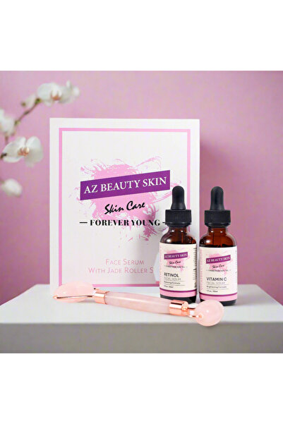 azbeautyskin Anti-wrinkle Set — Quartz Roller + Retinol & Vitamin C Serums (2 x 30 ml) — AZ Beauty Skin