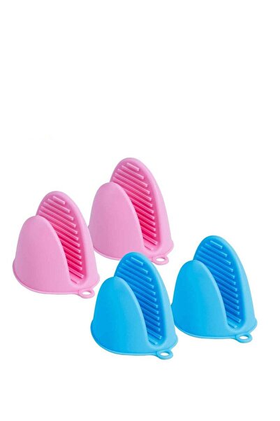 Kit Oven gloves with silicone cooking handles, heat-resistant finger guards for kitchen, baking and grilling -