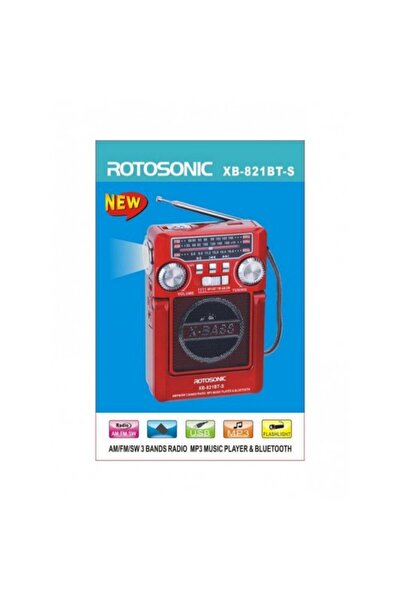 ROTOSONIC Portable solar radio with Bluetooth, MP3 Player and flashlight, AM/FM/SW, XB-821BT-s
