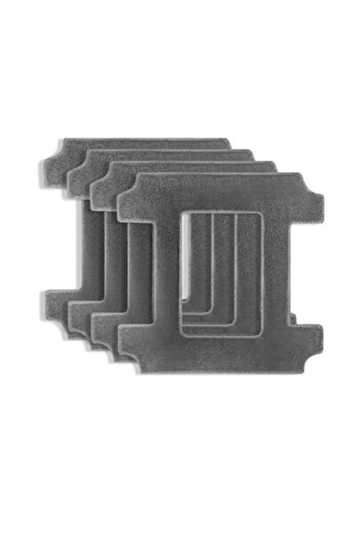 Abir Replacement mop cloths for WD9 window cleaning robot, set of 4, grey