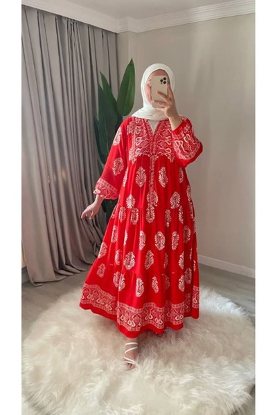 Thebomb Alya Buttoned Viscose Dress