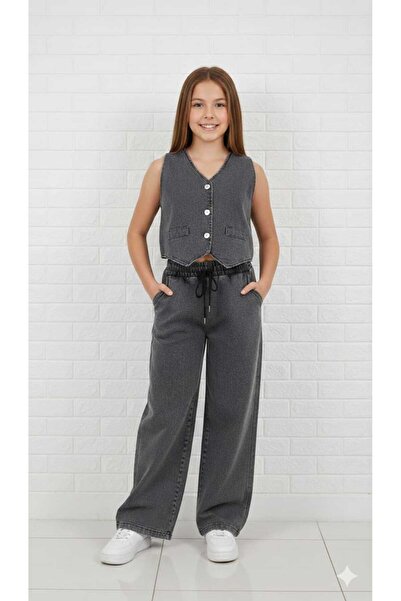 EFSACE Denim Vest Pants Teenage Girl Set 6.16 Years Old