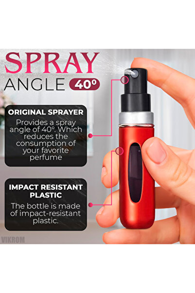 MaffStuff Set of 3 perfume spray bottles, 5 ml, reusable for travel