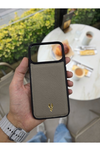 Visso leather İphone 17 PRO MAX Tam Uyumlu Hakiki Deri Premum Silikon İsme Öz...