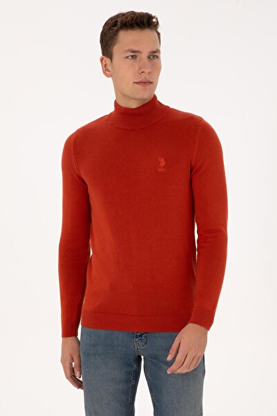 U.S. Polo Assn. Men's 100% Cotton Slim Fit Half Turtleneck Sweater