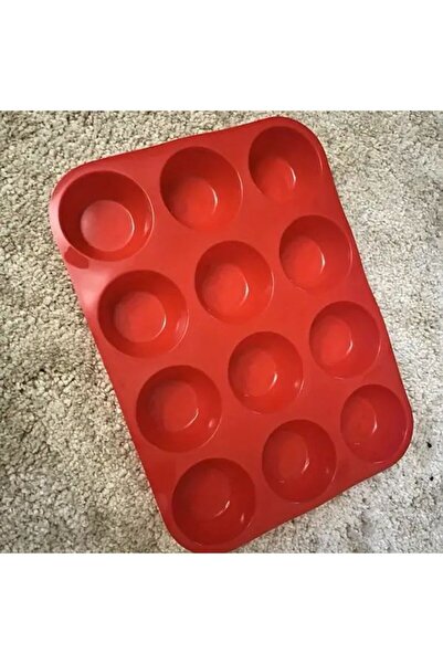 Kitchen قالب كب كيك سيليكون ممتاز غير لاصق، 12 تجويفًا، آمن للاستخدام في الفر...