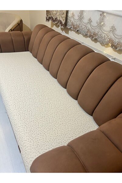 Tekstilsa Fleece Sofa Cover New Fashion Cream Color 1 Piece 210*170 cm Anti-Slip and Wrinkle-Free Design 1 Piece