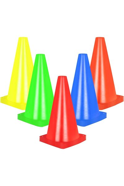 Beytor Sport Training Cones – Set of 10 Mixed Colours, 9-Inch
