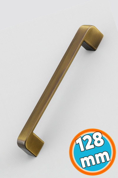 NZB Metal Antik Sarı Kulp 128 mm Mobilya Çekmece Mutfak Dolabı Dolap Kapak Ku...