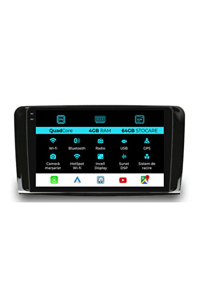 NavStore Navigatie Mercedes Benz ML W164 | GL X164 (2005-2012),QuadCore,9Inch, 4Gb Ram, 64Gb Stocare, Carplay