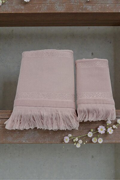 HAVLULAND SARRA HOME ETAMİN İŞLEMELİK ANALI KIZLI BÜYÜK 50X90 KÜÇÜK 30X50 CM %100 PAMUK HAVLU TAKIMI