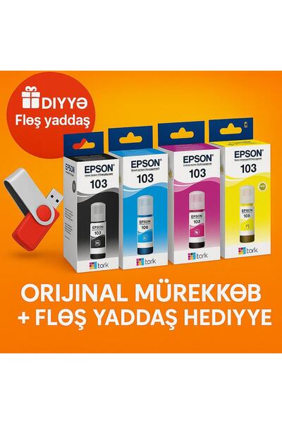 EPSON 103 Ecotank L5290,l3266,l3260,l3256,l3251,l3250,l3211 Mürəkkəb dəsti