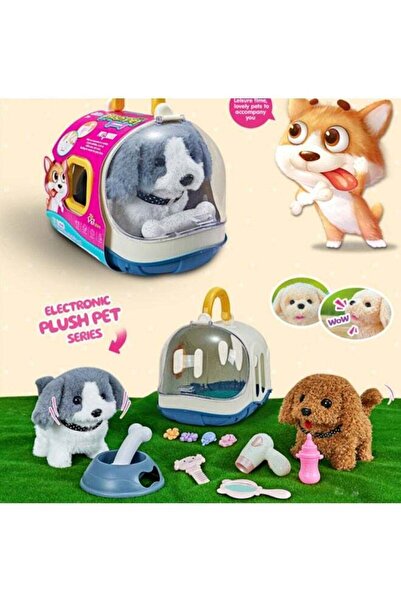 BLOOMING TIME جرو كلب الهاسكي الكهربائي يمكنه المشي والنباح وهز ذيله، ألعاب تعليمية منزلية للأطفال الرضع