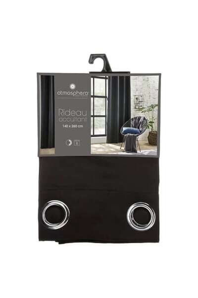 Atmosphera Créateur D'intérieur Atmosphera blackout curtain, 140x260 cm, polyester, black