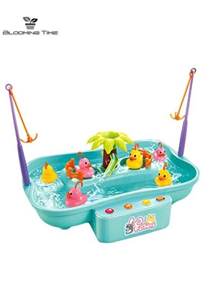 BLOOMING TIME Children's Educational Electric Water Cycle Magnetic Fishing Toy