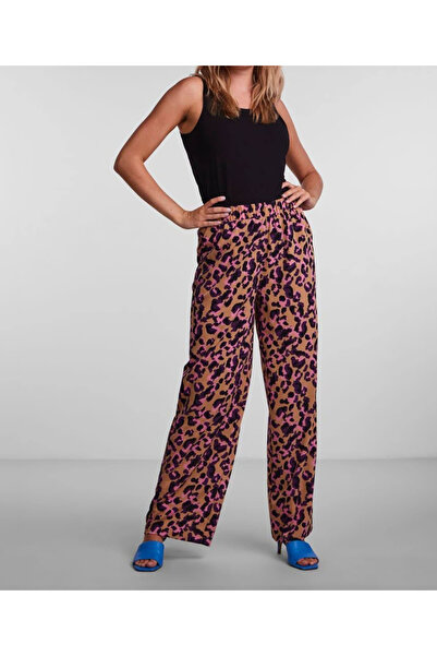 PIECES Pants, Animal print