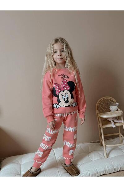 RAPAPA Girl's Printed 3 Thread Ş Fleece-Lined Tracksuit Set – Soft & Warm