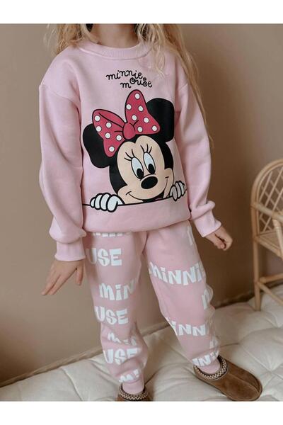 RAPAPA Girl's Printed 3 Thread Ş Fleece-Lined Tracksuit Set – Soft & Warm