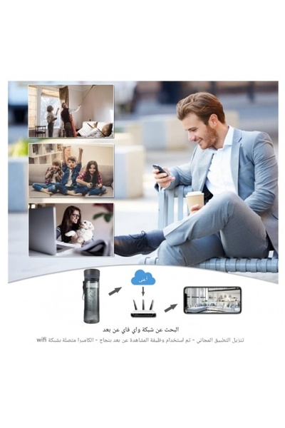 Electronic SPY Wifi Water Bottle Camera 1080P – Full HD Night Vision for Halwa Market (Sweet)