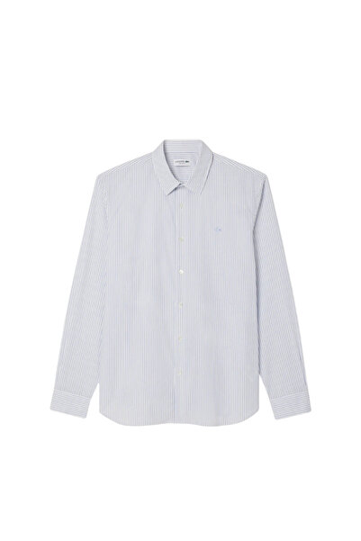 Lacoste Men's Regular Fit Striped Light Blue Shirt Ch9087.Hsz