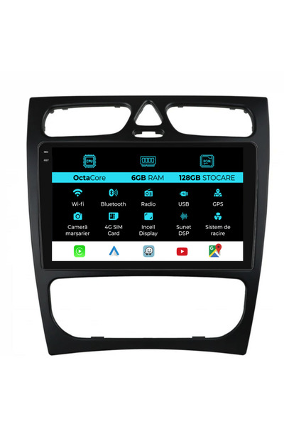 NavStore Navigatie Mercedes C-Class W203 CLK W209 (2000 - 2005), 9Inch, 6Gb R...