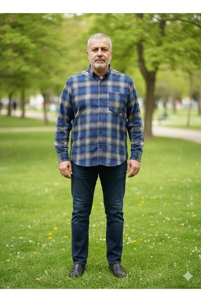 ALBERTO MALDİNİ Classic Single Pocket Wool Dad Shirt