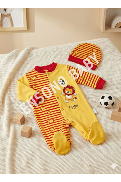 ENSONO Lion Yellow Red Fan Overall 3-6 Months