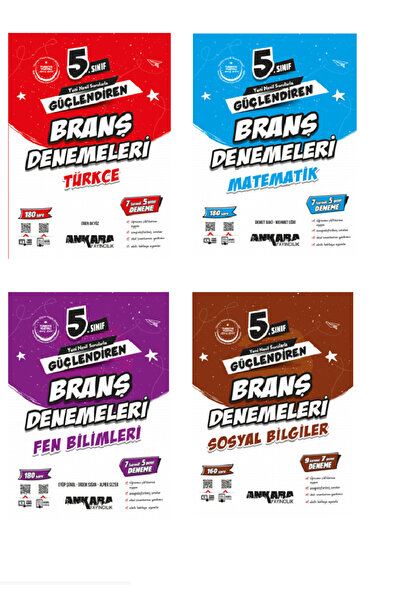 Günay Yayınları Ankara Yayınları 5. Sınıf Türkçe+Matematik+Fen+Sosyal Branş D...