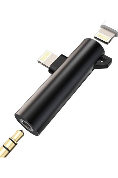 Zen Store محول Lightning إلى منفذ سماعة رأس وشحن 3.5 ملم (متوافق مع أجهزة iPh...