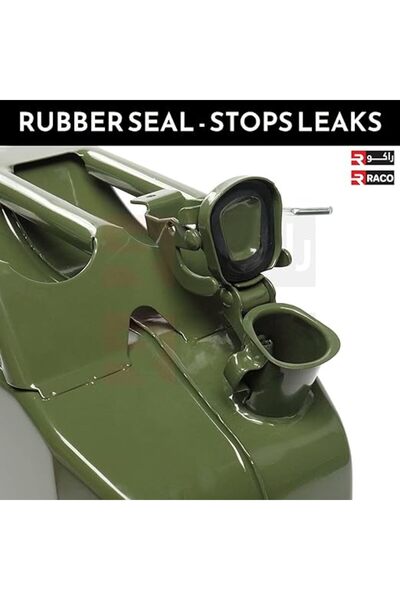 Raco Fuel Can for Gasoline, Diesel and Other Liquids Metal Jerry Can Green (10 L)