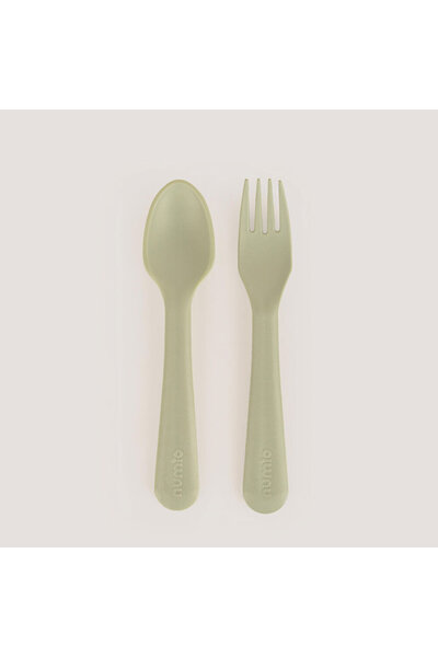 MATMEL طقم شوكة وملعقة LC باللون الأخضر النعناعي