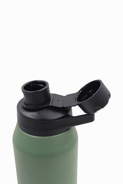 nuzki 1000ml Hot & Cold Bottle | Double Wall Steel | Flip-Top Sports Lid