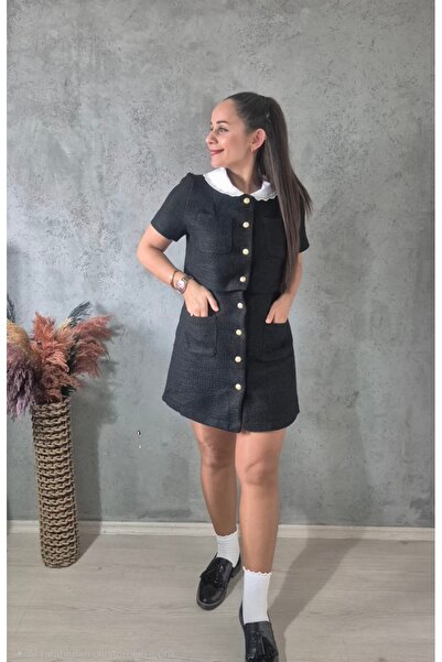 Butik GOLD DÜĞMELI TÜVIT ELBİSE