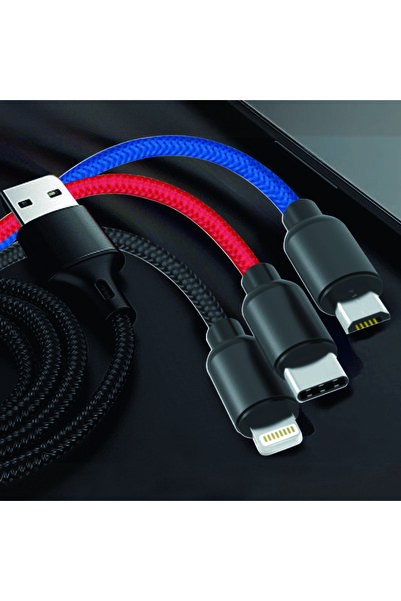 Torima 3 IN 1 CABLE 1,2M BLACK U35