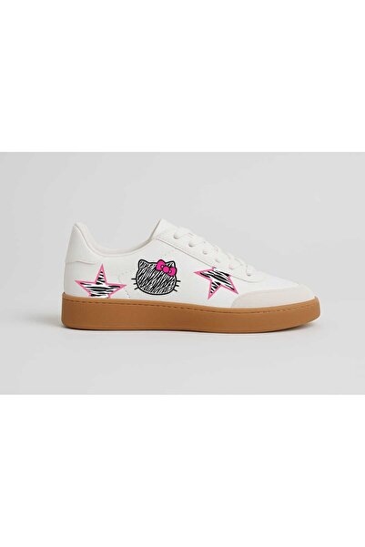 lias desing Pantofi sport pentru femei Zebra cu imprimeu Yıldız Hello cu imprimeu