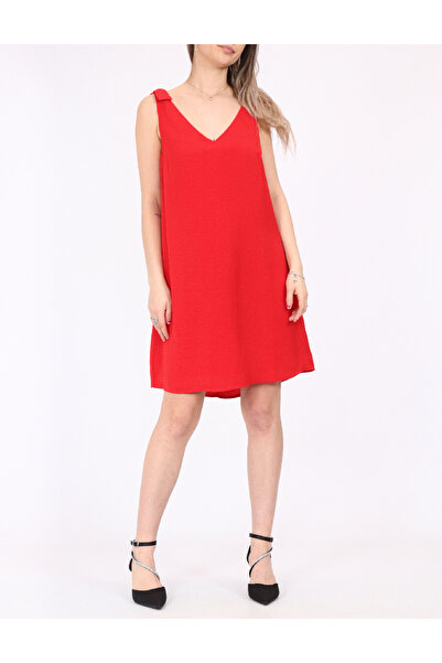 VILA Short dress, Red