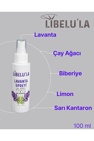 libelula kozmetik Lavanta Biberiye Çay Ağacı Limon ve Sarı Kantaron Yağlı Spr...