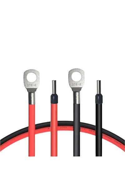 OEM 6mm red/black cable, M8 lug at one end and PIN at the other, length -2 X ...