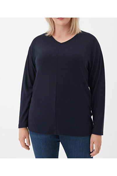 TRIANGLE Blouse, Navy blue
