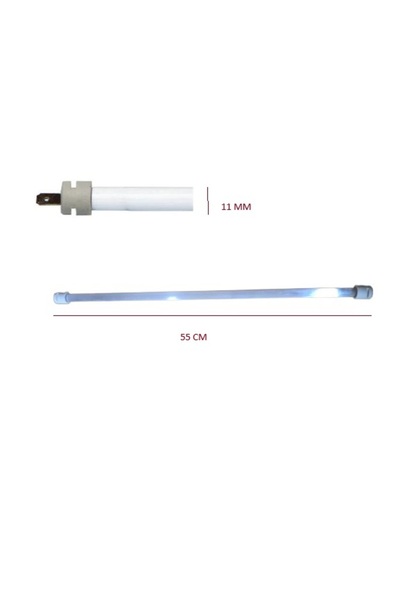 Universal 55CM QUARTZ CAM BORULU REZİSTANS 11MM