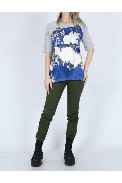 Evendi T-shirt, Grey/blue