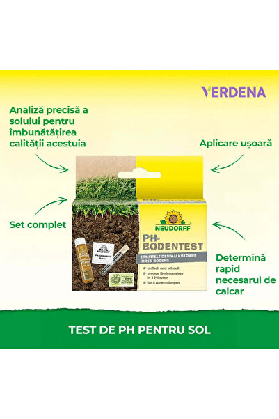 NEUDORF Soil pH Test, 1 Set, Quick and Easy Determination of pH and Lime Requirements, NEUDORFF