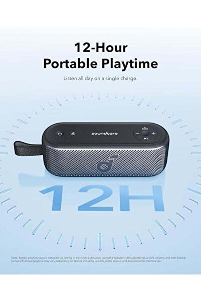 Anker Soundcore Soundcore by Anker Motion 100 Bluetooth Speaker, Dual 20W, 9-Band EQ, 12h, IPX7 (Blue)