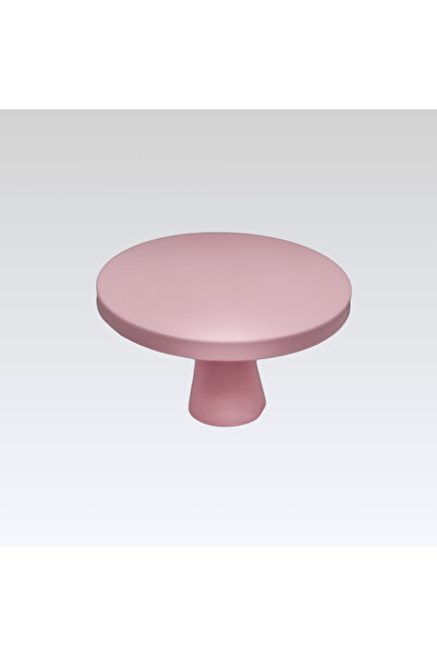 na neşeli ahşap 23cm Baby Pink Cake Display Stand Birthday Cake Display Pedestal Decor Wooden Cake Stand