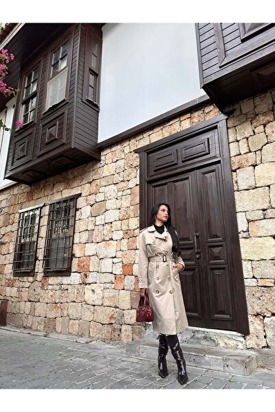 Kyra Studios 1100 Muadil Premium Belted Trench Coat