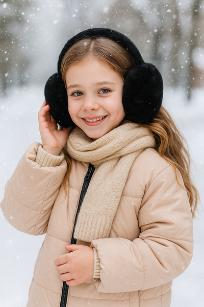 Luminos Butik Black Children's Imported Foldable Plush Headphones Klk02