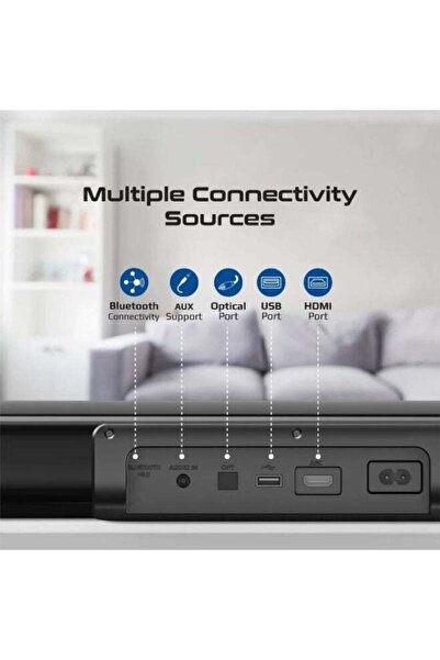 Promate StreamBar-60 60W BassBoost Soundbar with Built-in Subwoofer