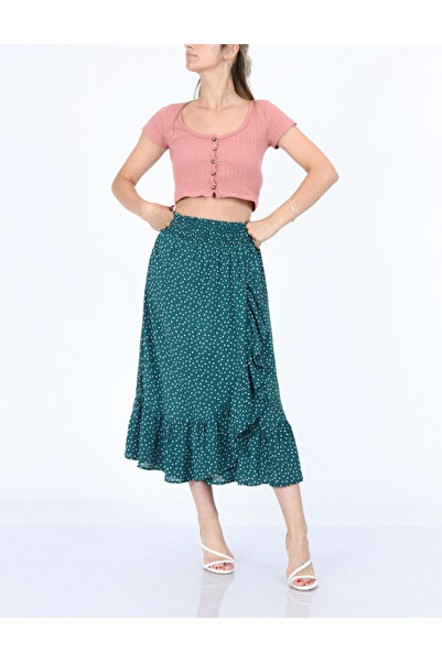 Cream Skirt, Turquoise