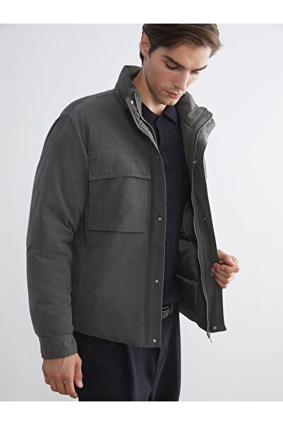 LC Waikiki LCW Vision Standard Mold Stand Collar Men's Coat